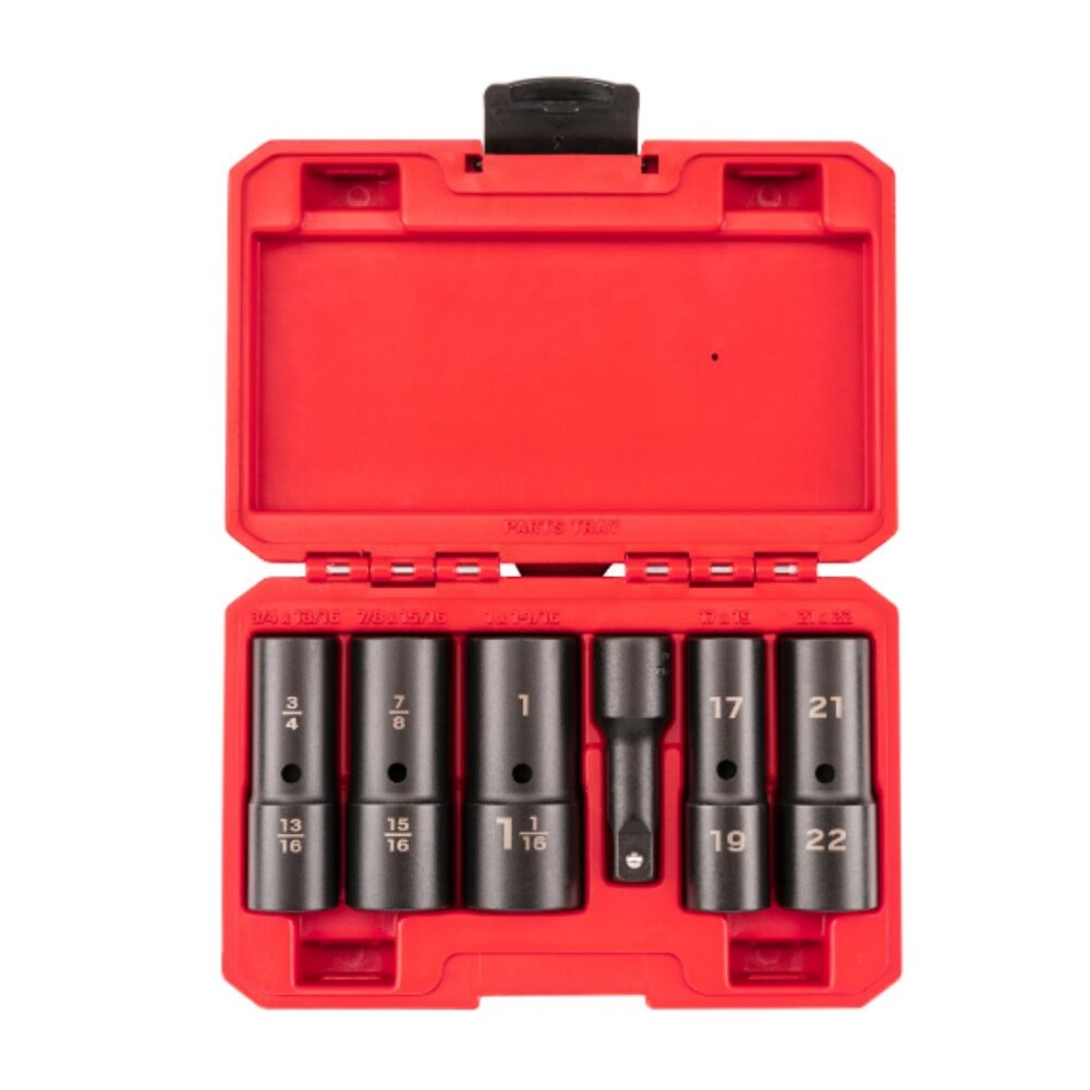 1/2 Inch Drive Thin Wall Impact Flip Socket Set with Case (6-Piece)